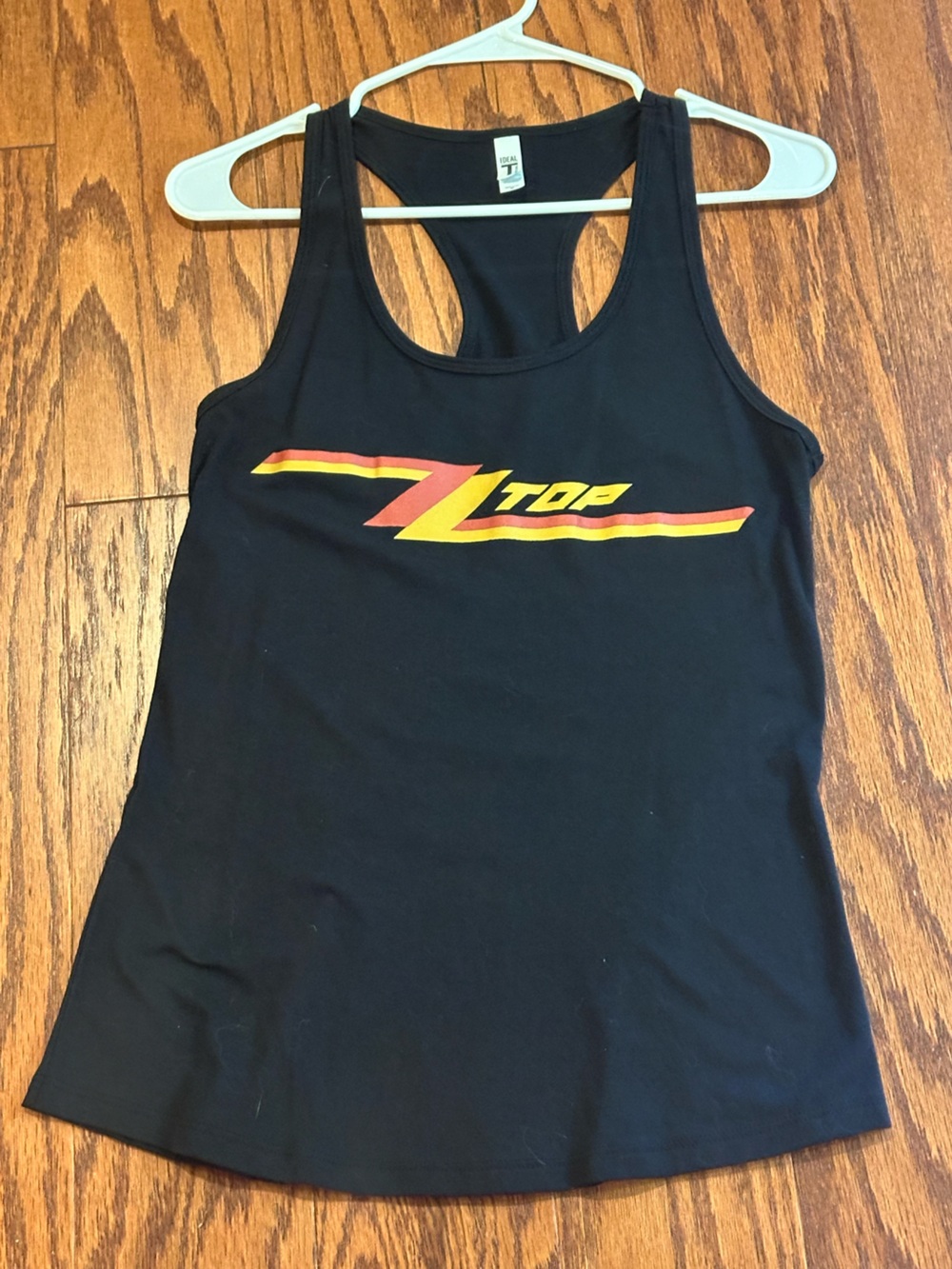 ZZ Top Concert - Women's Black Racerback Tank with Red & Yellow ZZ Top Logo